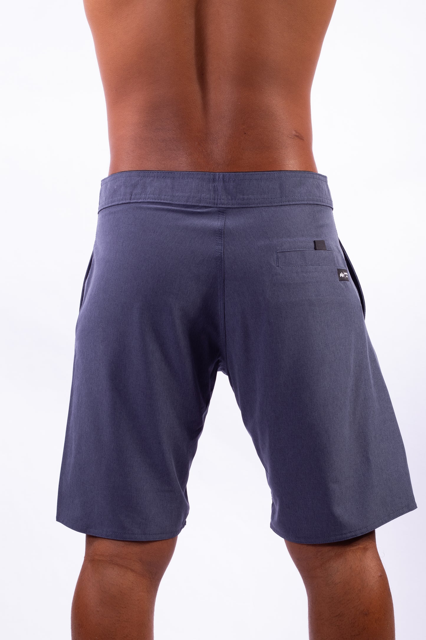 Natural Art Board Shorts with Side Pockets 18.5" Slim Fit