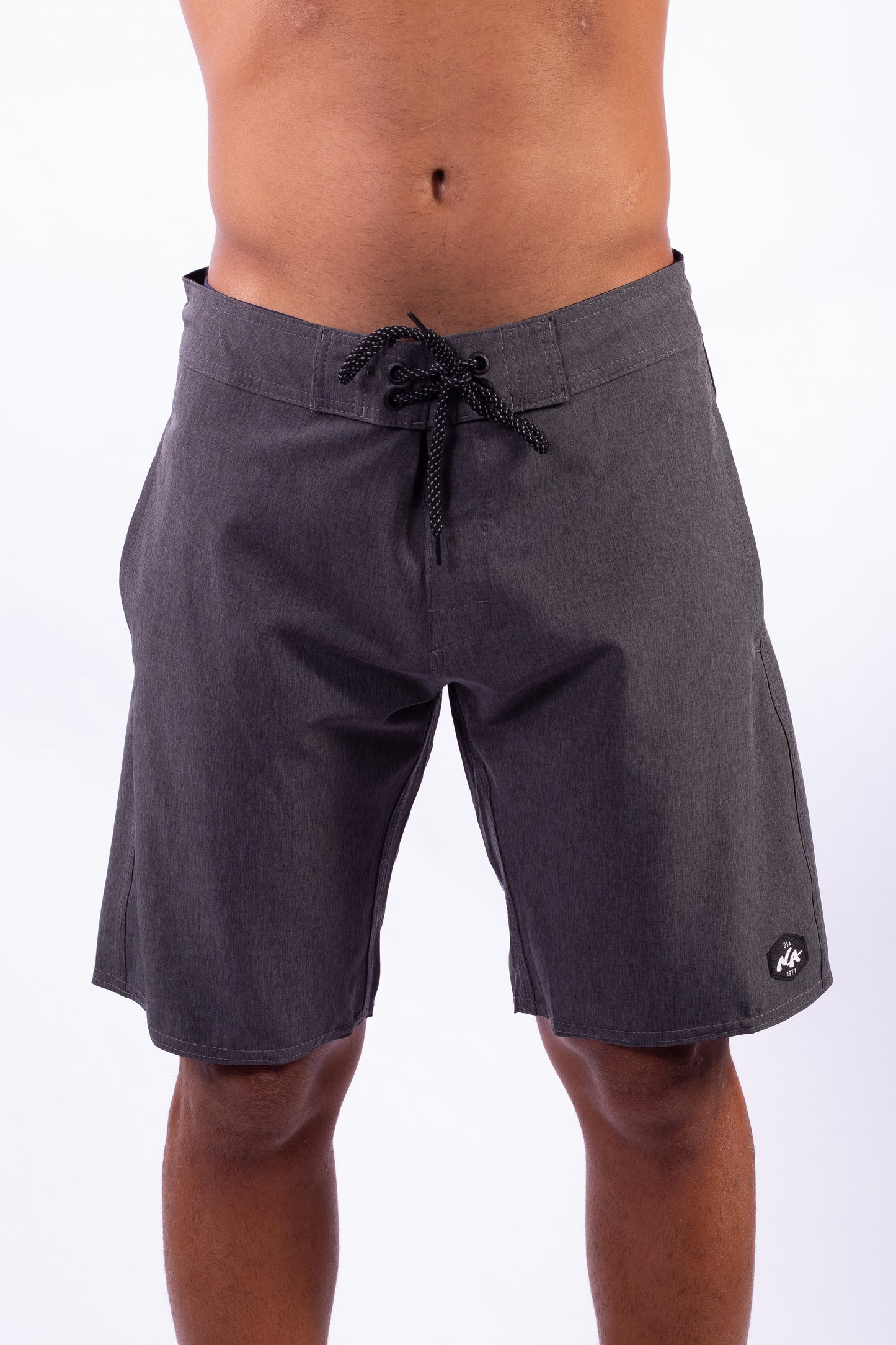 Natural Art Board Shorts with Side Pockets 18.5" Slim Fit