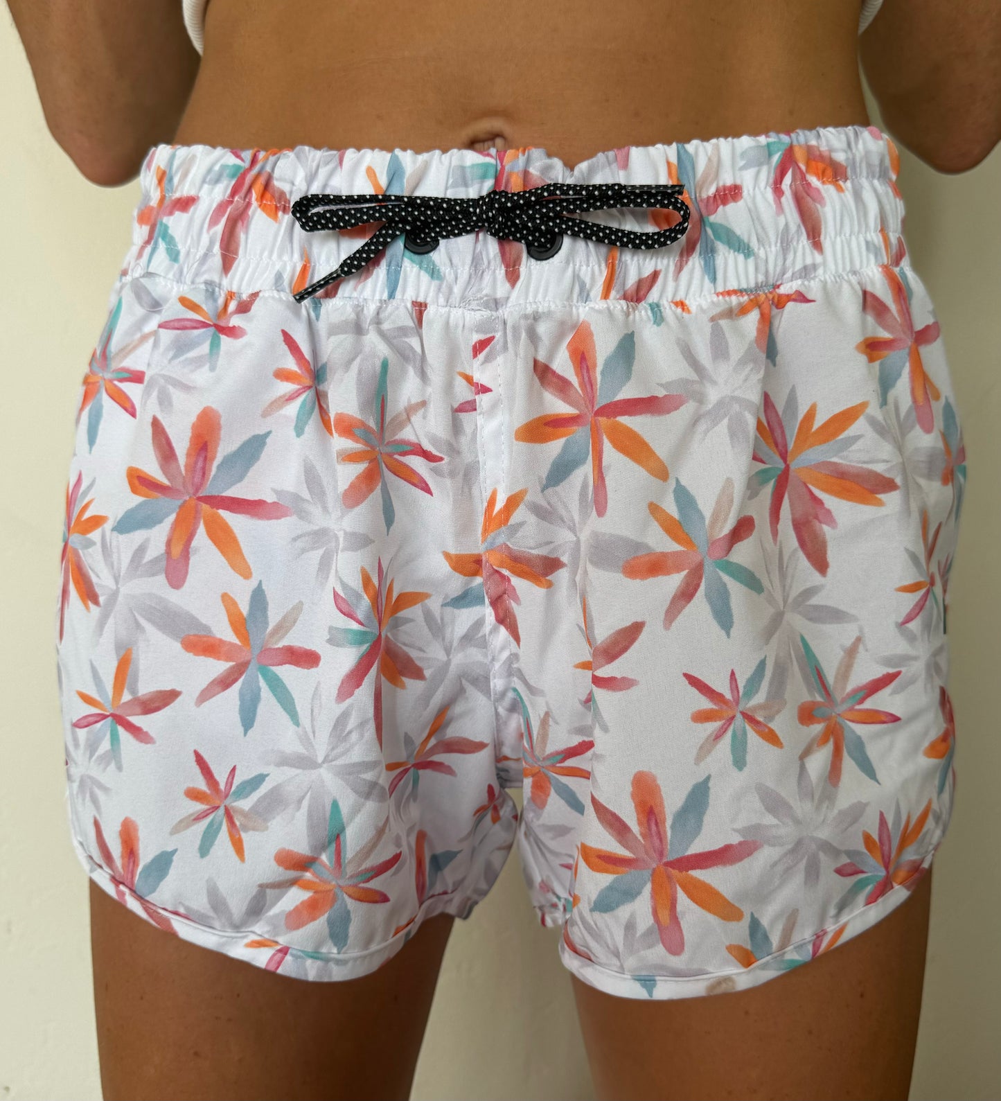 Woman Surfer's Elastic Waist Shorts