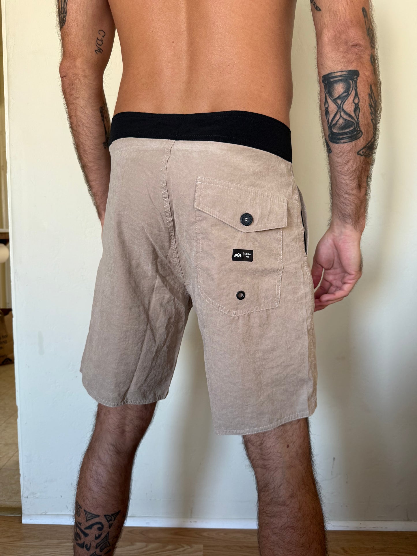 Natural Art Board Shorts Retro Classic 19"