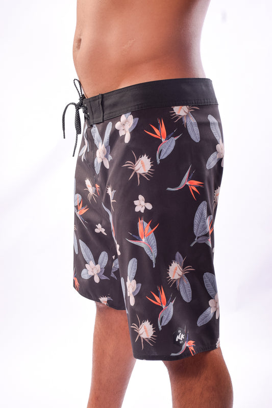 Natural Art Board Shorts Birds Paradise 20"